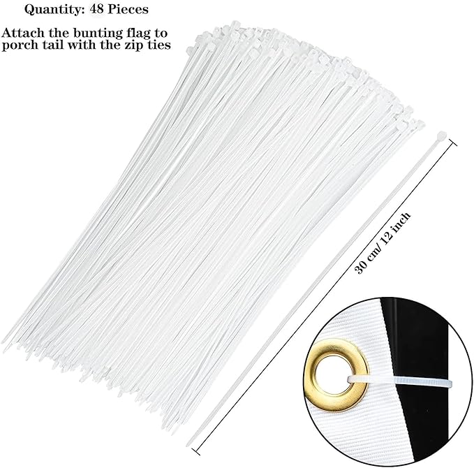 USA Pleated Fan American US Bunting Flag Patriotic Half Fan Banner With Canvas Header and Brass Grommets for 4th of July Memorial Day Indoor Outdoor Decoration (12, 1.5x3 Feet)