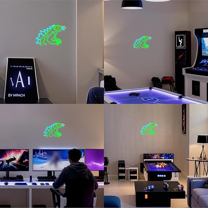 Monster Neon Sign Dimmable Dinosaur Neon Signs for Wall Decor LED USB Powered Anime Neon Light Sign for Bedroom Game Room Bar Party Club Man Cave Decoration Boys Birthday Gifts