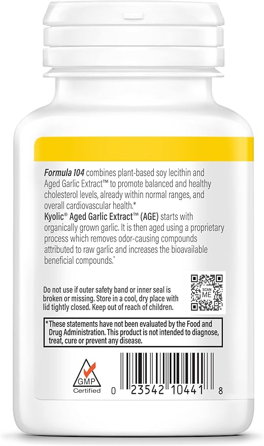 Kyolic Aged Garlic Extract Formula 104 100 Capsules