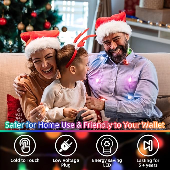 360 LED String Lights 132ft, 9 Lighting Modes Plug in Fairy String Lights for Bedroom Classroom Patio Garden Wedding Party Christmas Tree Outdoor Indoor Decorations (Warm White to Multicolor)