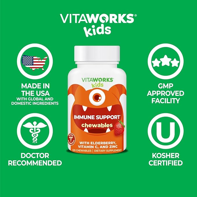 Kids Elderberry With Zinc and Vitamin C 120 Chewables