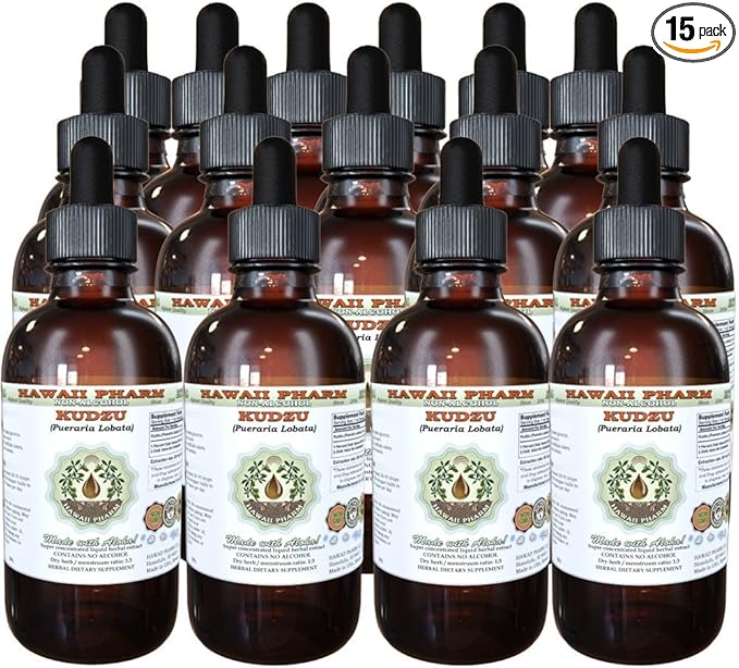 Hawaii Pharm Kudzu Alcohol-FREE Liquid Extract, 15x4 oz