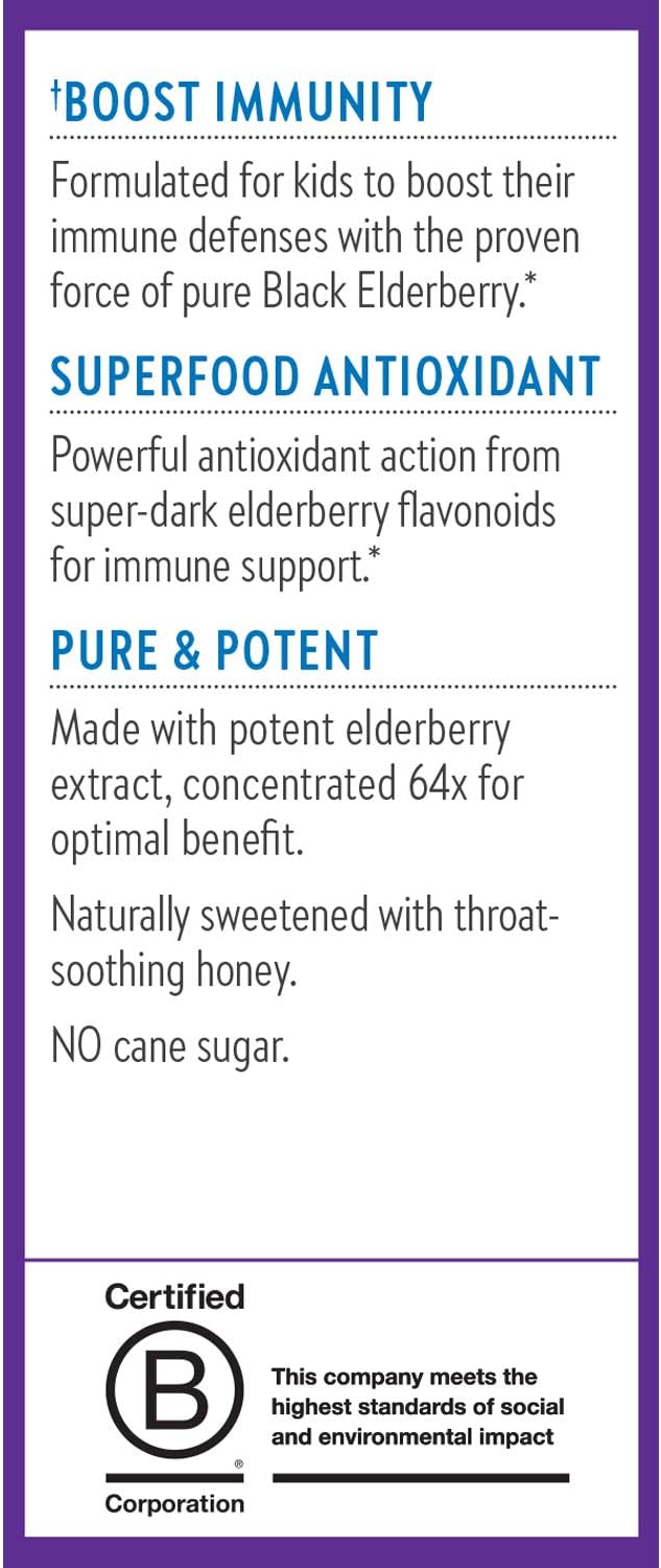 New Chapter Elderberry Kids Syrup, Advanced 2+, 64x 64x Concentrated 4 Fl