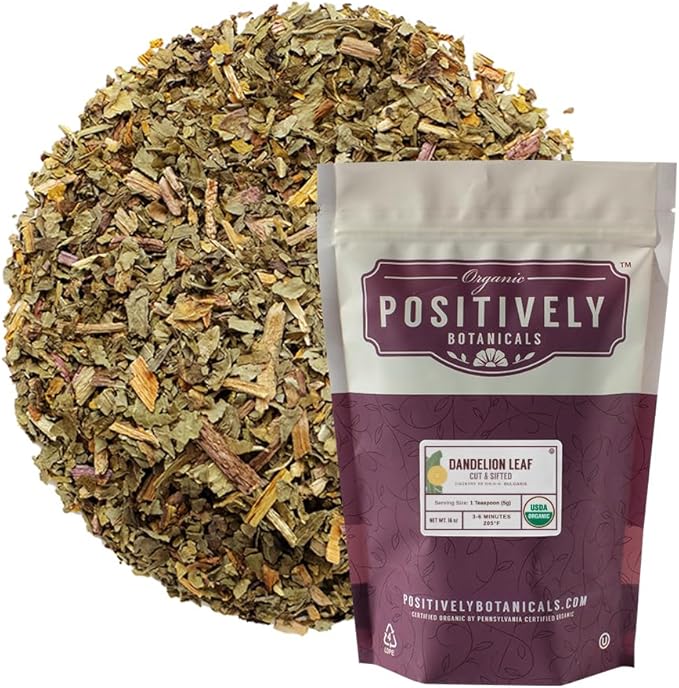 Organic Positively Botanicals Company, Dandelion Leaf, 16 Ounce
