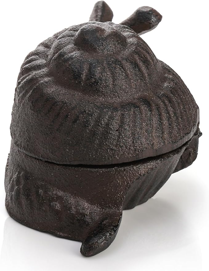 Cast Iron Key Hider, Snail Hide-a-Key Holder, Outside Spare Key Hider Figurine, Small Snail Garden Statues Ornament, Decorative Jewelry Trinkets Box for Ear Studs Rings Paper Clips
