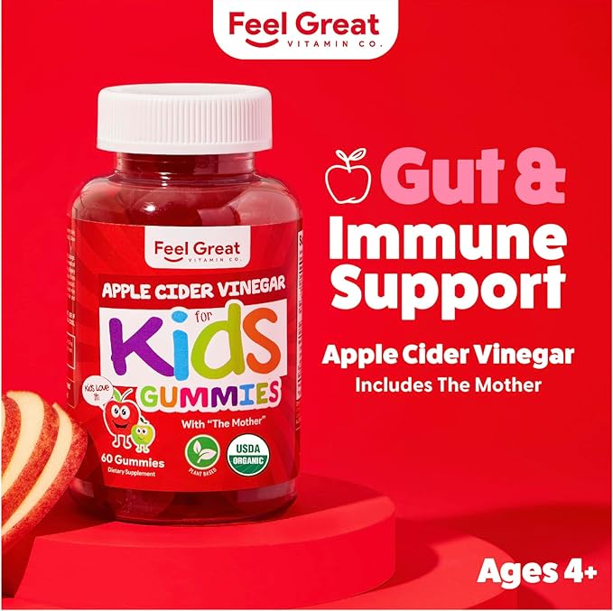Organic Kids Apple Cider Vinegar Gummies 60 Day