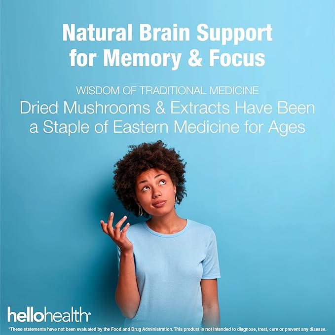 Happy Brain Mushroom Complex Nootropics Brain 10 Mushroom 60 ct