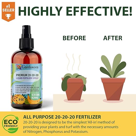 ππππ
ππππππππ All-Purpose 20-20-20 Liquid Fertilizer Concentrate for Lawns, Grass, Plants, Vegetables, Fruits & Flowers | 20-20-20 Liquid Fertilizer for Indoor and Outdoor Plants (32 OZ)