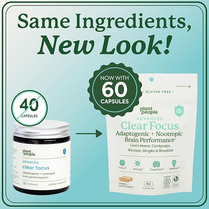 Plant People Herbal Supplement for Clear Focus Supplements|40 Capsules