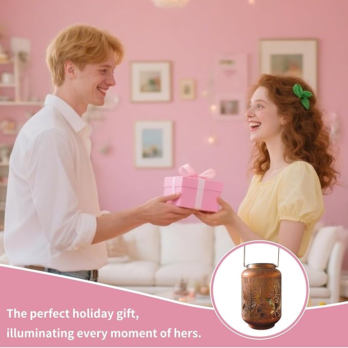 Frog Outdoor Solar Waterproof Light Retro Wrought Iron Hollow LED Light, Waterproof Garden Decorative Light, with Projection Function, Suitable for Balconies, Lawns, and Courtyard Landscapes.