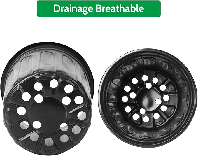 JERIA 100-Pack 1 Gallon Flexible Plant Nursery Pots with 100Pcs Plant Labels,Thickened Soft Plastic Seedling Pots,Seed Starting Pot Flower Plant Container for Succulents,Seedlings