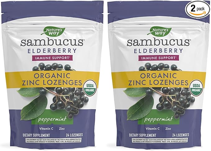 Nature's Way Sambucus Zinc Lozenges 24 Lozenges