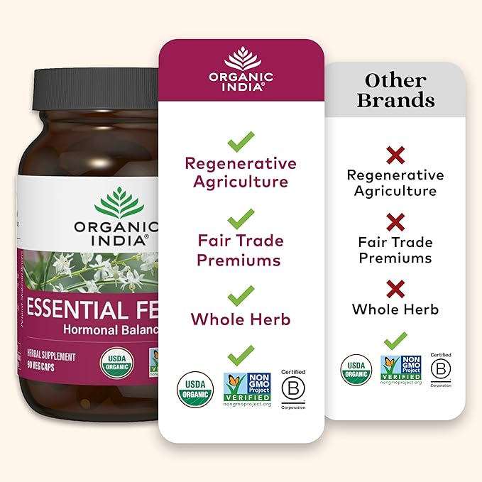 ORGANIC INDIA Essential Female Herbal Supplement 90 Capsules