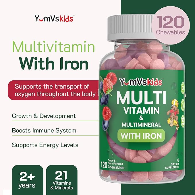 YumVs Complete Kids Multivitamin with Iron 2 Year (120 Tablets)