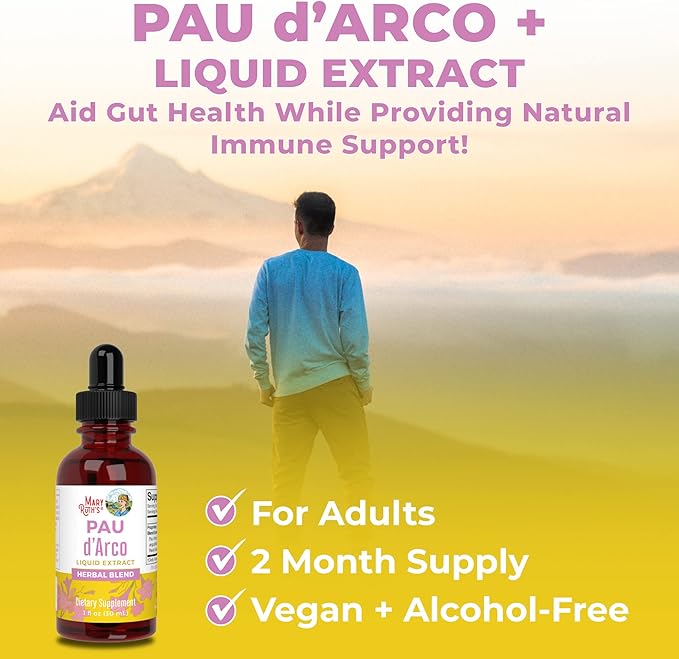MaryRuth's PAU d'Arco Bark Liquid Herbal Supplement 1 Fl 1 Month