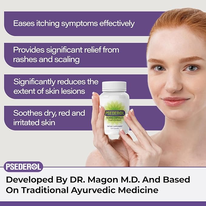 Psoriasis Support for Skin, 120 Herbal 6 Antioxidant