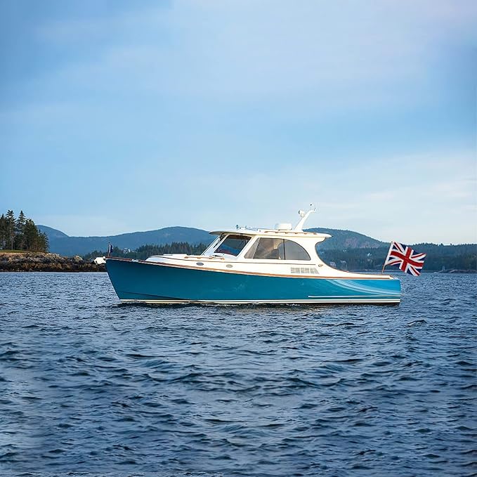 Homissor British Flag 12x18 Union Jack England Boat Flags Embroidered Sewn Stripes United Kingdom 1x1.5 UK Flag Heavy Duty Outdoor