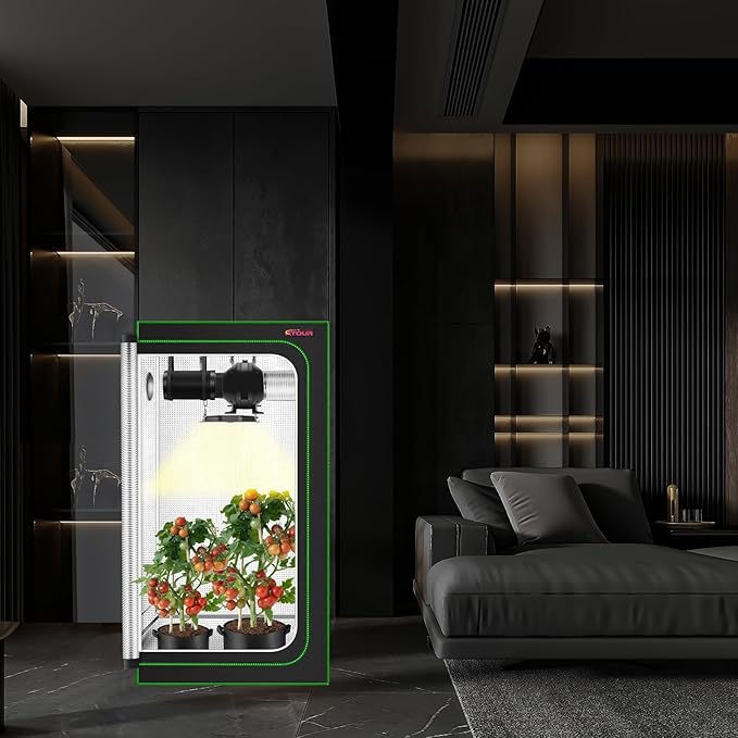 ATOUR 18"X18"X32" Grow Tent, High Reflectivity Mylar Indoor Grow Tent with Observation Window & Floor Tray, Heavy Duty Zipper Small Growing Tent, Professional Plant Tent for Hydroponic