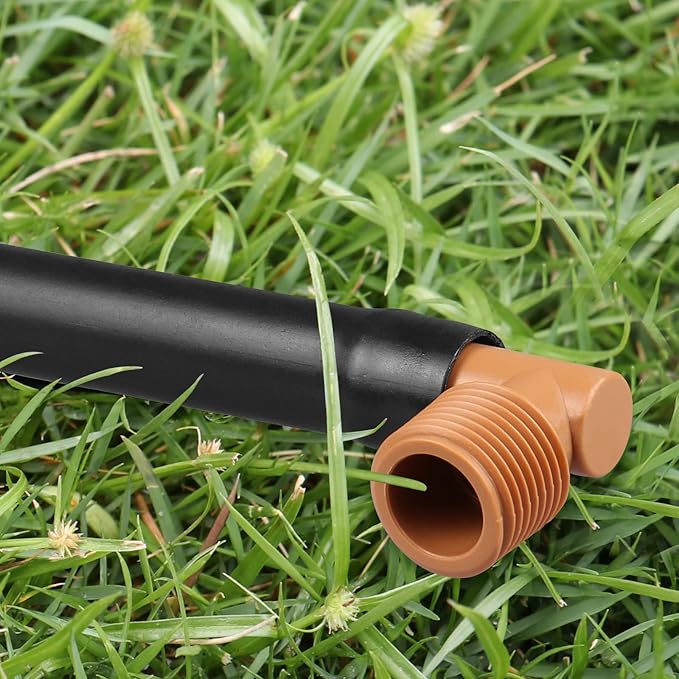1/2 Inch Threaded Drip Irrigation Male Adapter:Drip Irrigation Universal PVC Adapter 1/2" Male Pipe Thread (MPT) x 1/2" Barb Elbow Swing Pipe Irrigation Fittings (10 Pack)