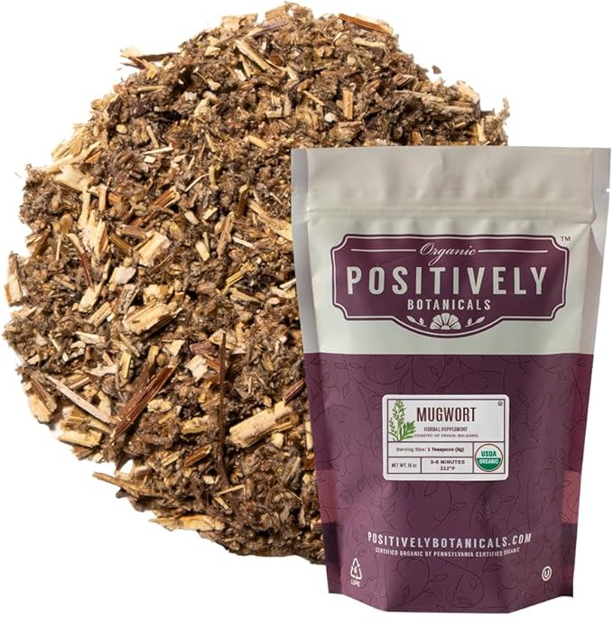 Organic Positively Botanicals Company, Mugwort, Loose 16 Ounce