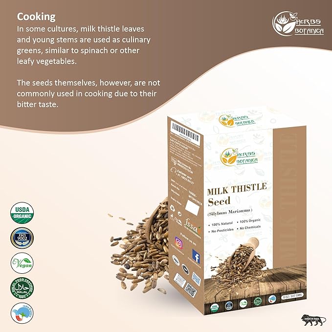 Milk Thistle Herb Seeds Semilla De 1/2 lb 8 oz
