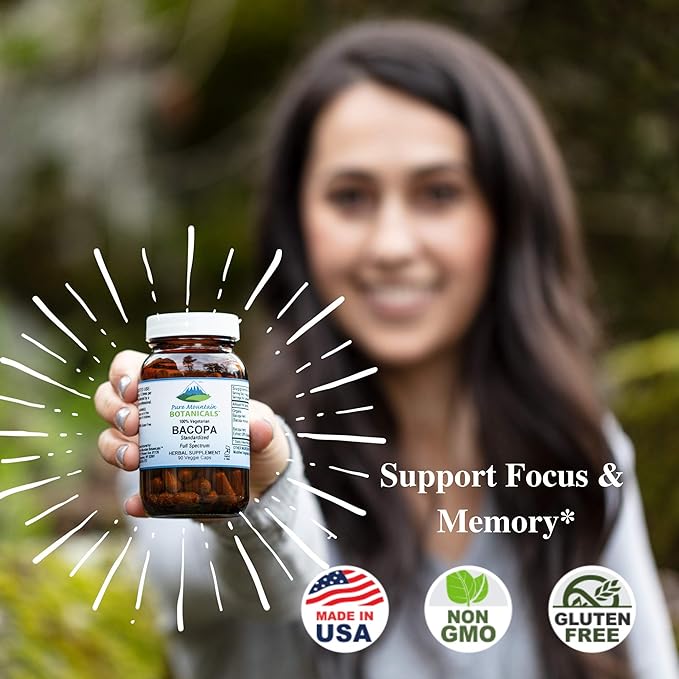 Pure Mountain Botanicals Bacopa Monnieri Capsules