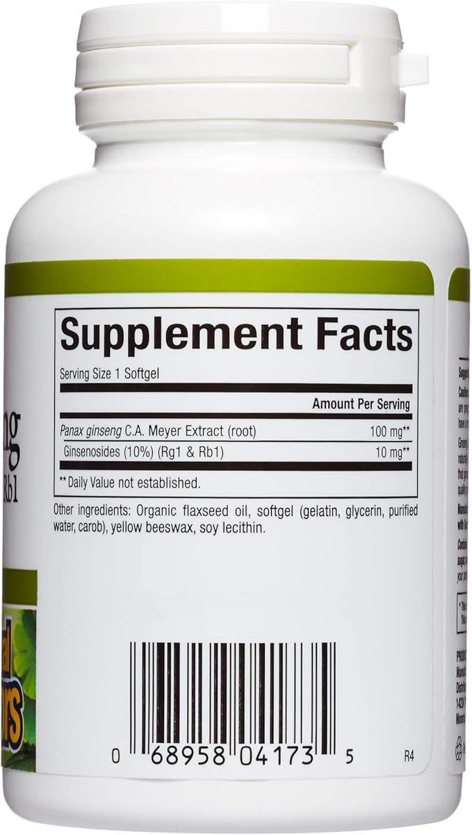 HerbalFactors by Natural Factors, Panax Ginseng, 60 softgels (60 servings)