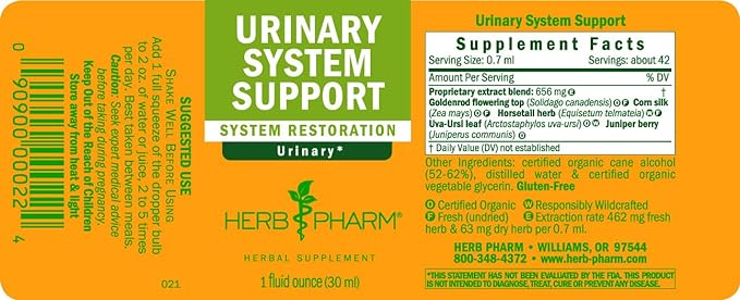 Herb Pharm Urinary System Support Liquid 1 Fl 2)