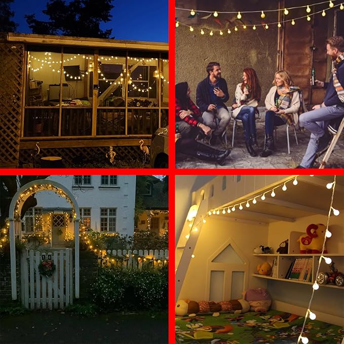 360 LED String Lights 82ft, 8 Lighting Modes Plug in Fairy String Lights for Bedroom Classroom Patio Garden Wedding Party Christmas Outdoor Indoor Decorations Warm White
