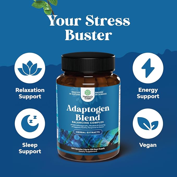 Herbal Adaptogen Mood Support Supplement -120ct