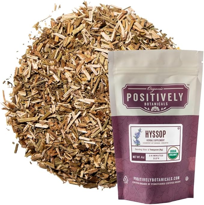 Organic Positively Botanicals Company, Hyssop, Loose 4 Ounce