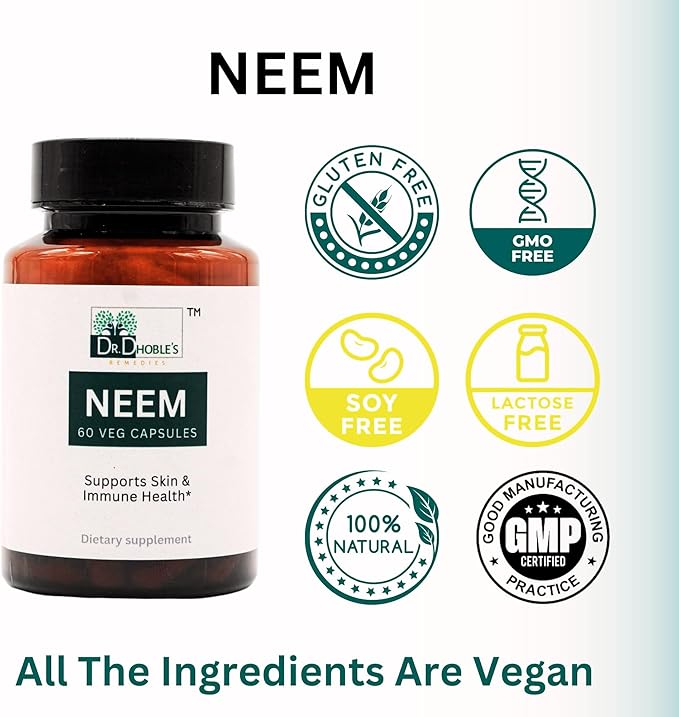 Neem Organic Herbal Supplement 60 Capsules
