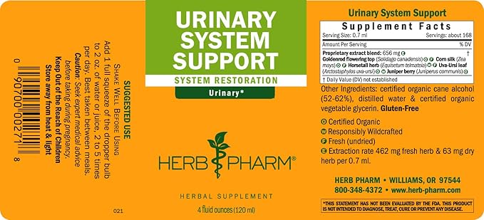 Herb Pharm Urinary System Support Liquid 4 Ounce