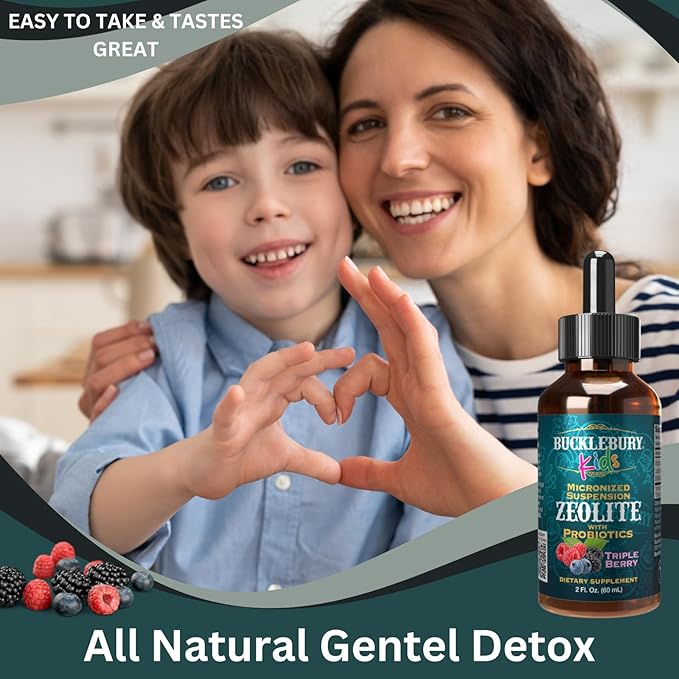 Zeolite for Kids - Delicious Berry-Flavored Zeolite Liquid Suspension with Probiotics - Natural Support for Kids' Health - 2 Fl Oz