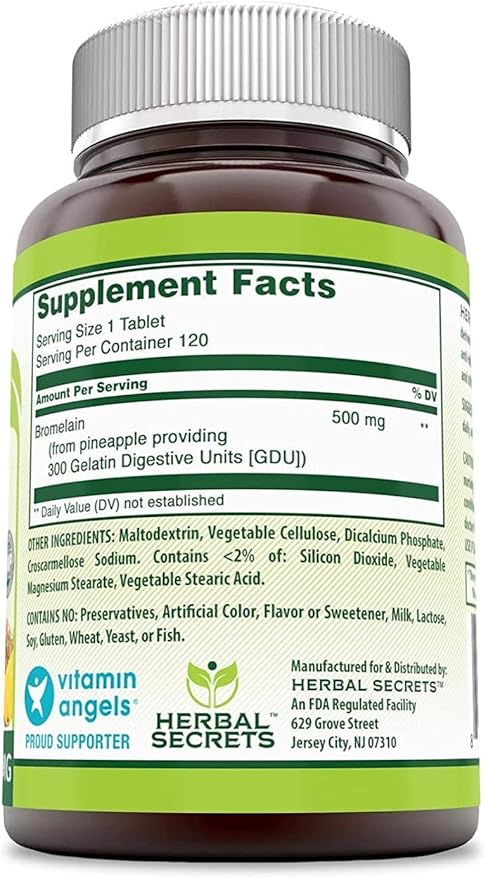 Herbal Secrets Bromelain 500 Mg 120 2 |