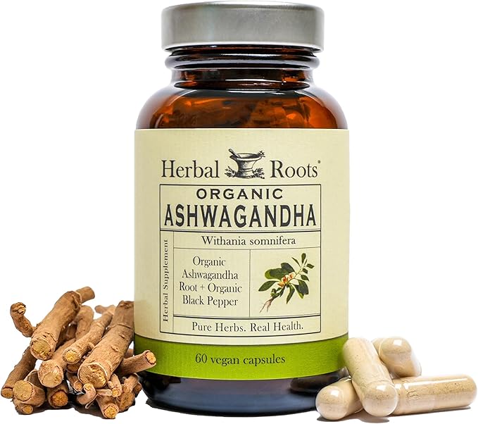 Herbal Roots Ashwagandha Capsules 1,000mg per 60 Vegan