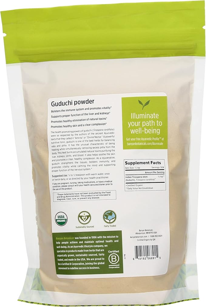 Banyan Botanicals Guduchi Powder – Organic 1 lb.