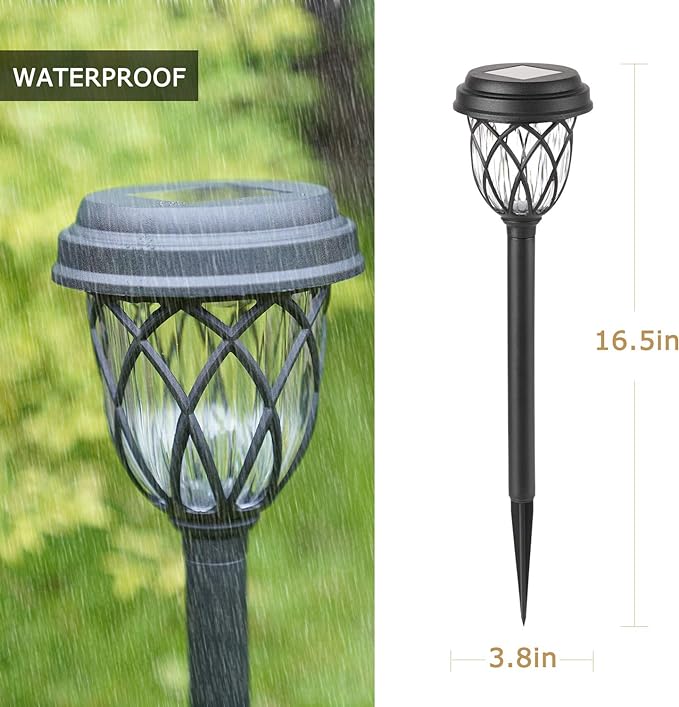 10 Pack Color Changing Solar Lights Outdoor Decorative for Garden Pathway Walkway, Solar Outdoor Decorations for Patio Garden Christmas.
