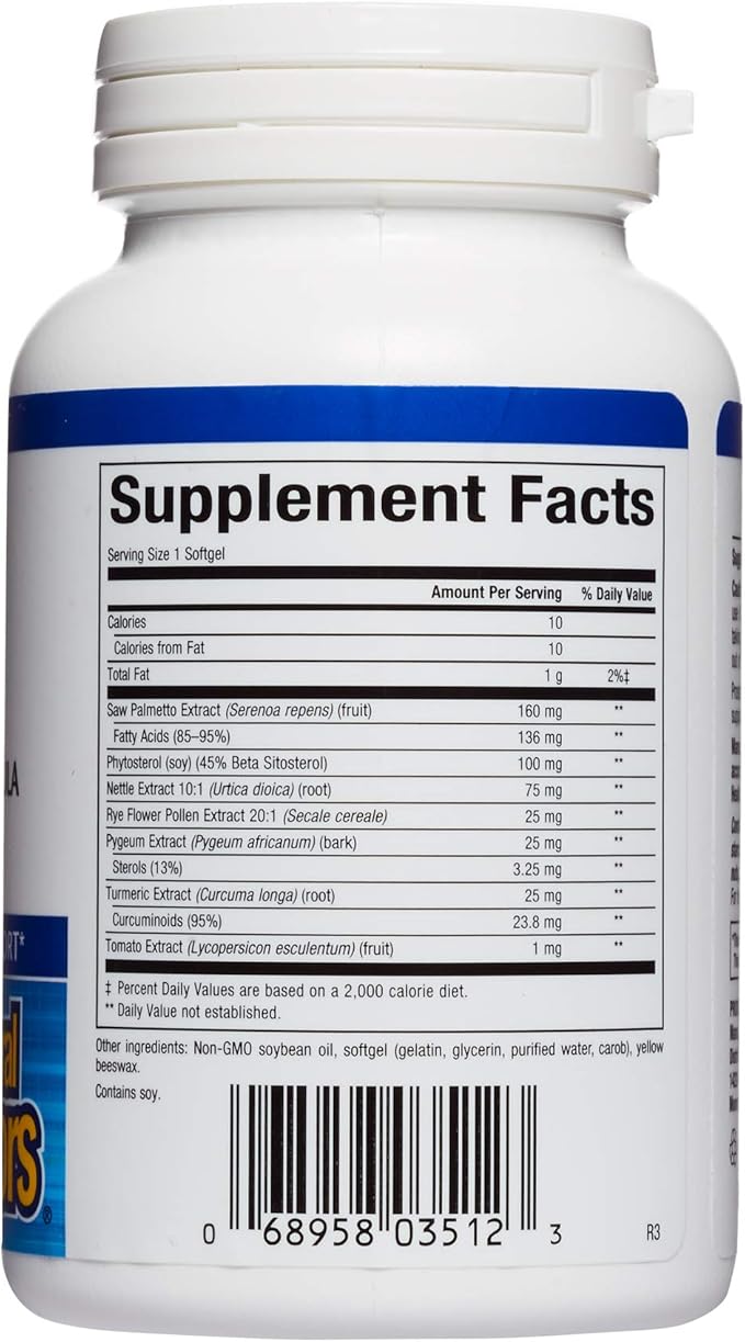 Natural Factors, Prostate Health Formula, Herbal 60 softgel (60 servings)