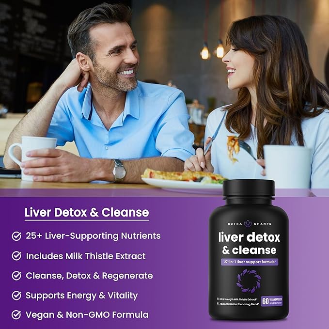 Liver Cleanse Detox & Repair Formula 20+ Herbs: 60 Capsules (2-Pack)