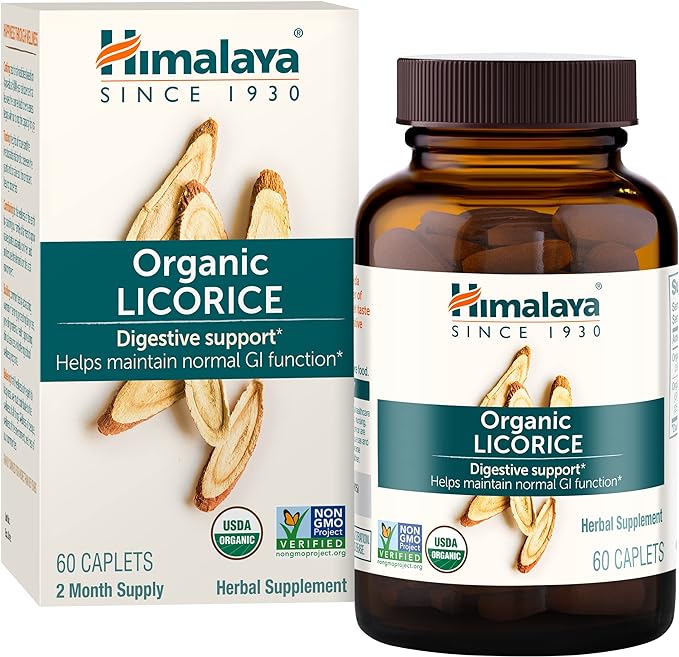 Himalaya Organic Licorice Root Herbal Supplement, 60 Plant-Based