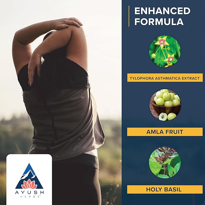 Ayush Herbs Bronchotone, Powerful Respiratory & 90 Capsules