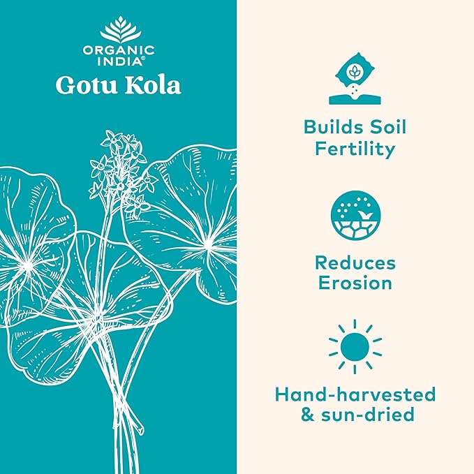 Organic India Gotu Kola Herbal Supplement 90 Capsules