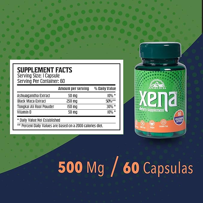 | Ashwagandha Supplements | Xena Herbal 60 Vegetarian 500 mg.
