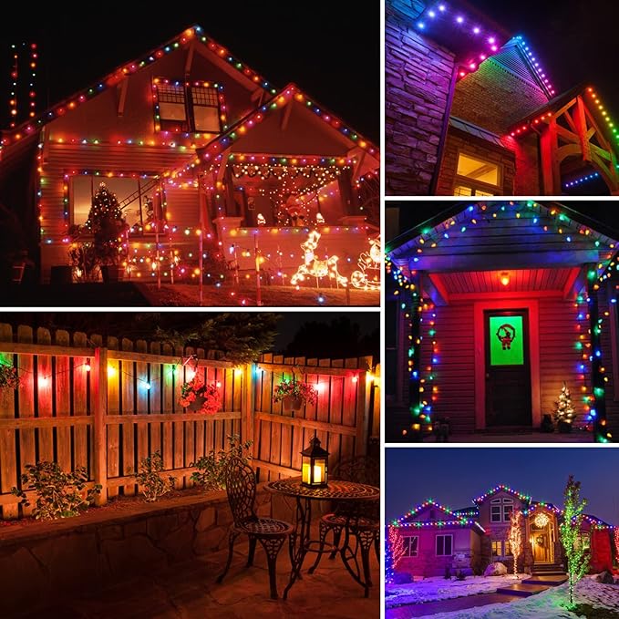 Meconard 15Pack S14 Colored LED String Light Bulbs,1 Watt Plastic Shatterproof Waterproof Outdoor Indoor Replacement Bulbs for Home Decor, E26 Medium Base, Multi-Color: Red/Green/Blue/Orange/Purple