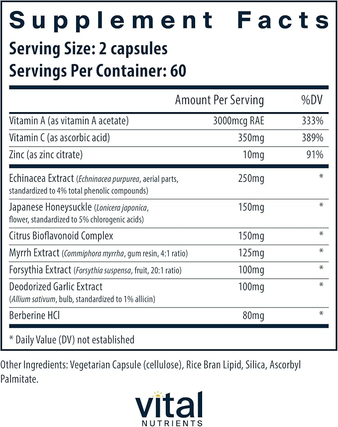 Vital Nutrients Herbal Biotic 120 Capsules
