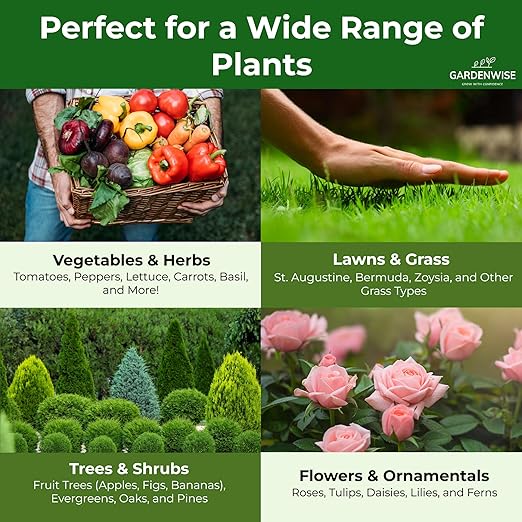10-10-10 All-Purpose Professional Fertilizer Plant Food for Indoor/Outdoor Gardening; Premium Shrub, Tree, Flower, Vegetable and Lawn Fertilizer; Quick-Release Nitrogen (10 QUARTS)