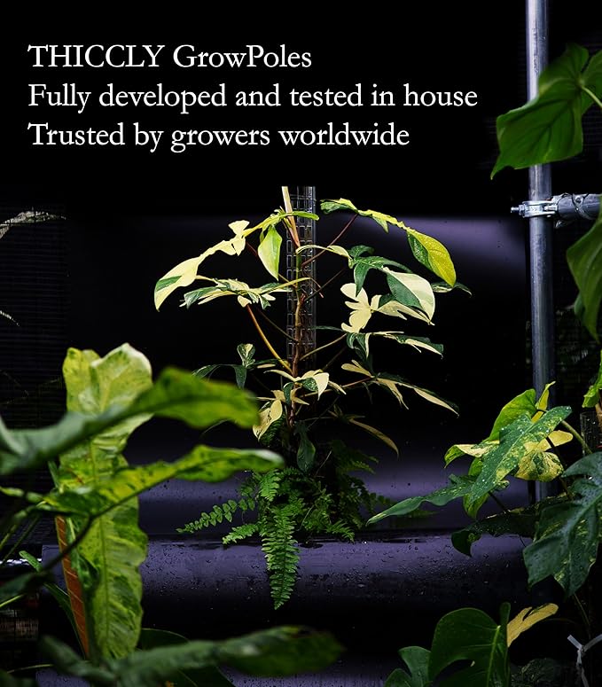 Plastic Moss Poles for Climbing Plants V2 Medium 5 Pcs Stackable Moss Pole Monstera Plant Support-Plant Climbing Pole, DIY Moss Pole for Plants Indoor, Plant Sticks Support by THICCLY