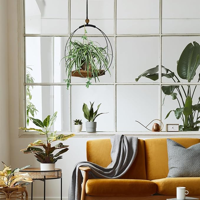 Hanging Planter for Indoor Plants - Outdoor Plant Hanger, Mid Century Metal Plant Hanger, Plant Hanger Indoor Conner Ceiling, Gift for Mom, Plant Lovers, Housewarming