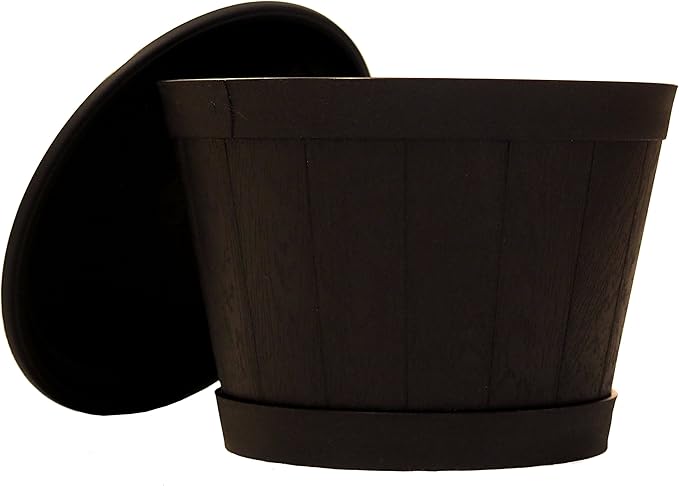11" Decorative Heavy Duty Tray/Saucer (2 Pack) Pot/Planter Base for Indoor/Outdoor Decor (11 inches, Black)